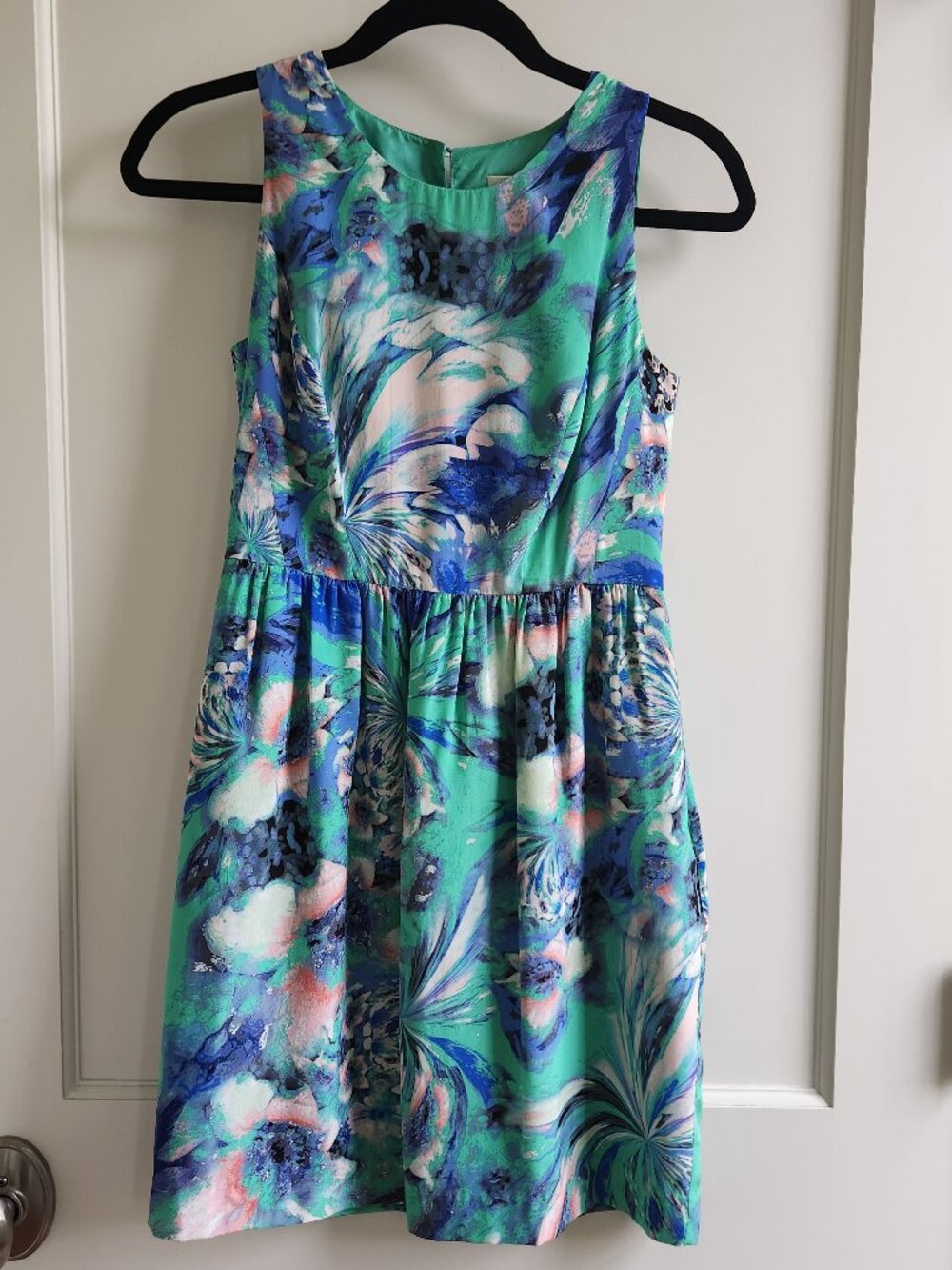 Shoshanna 100% Silk Dress Size 4 Floral Print Sleeveless Party Dress